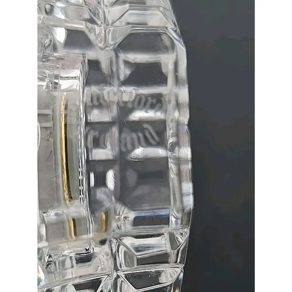 Waterford Crystal Octagonal Ireland Travel Desk Clock Works 2.75